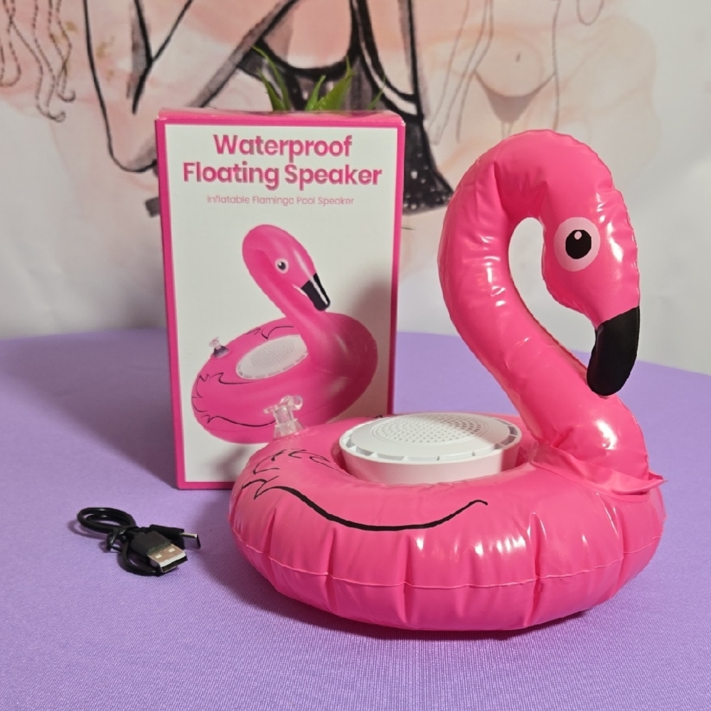 Pink Flamingo Waterproof Floating Speaker